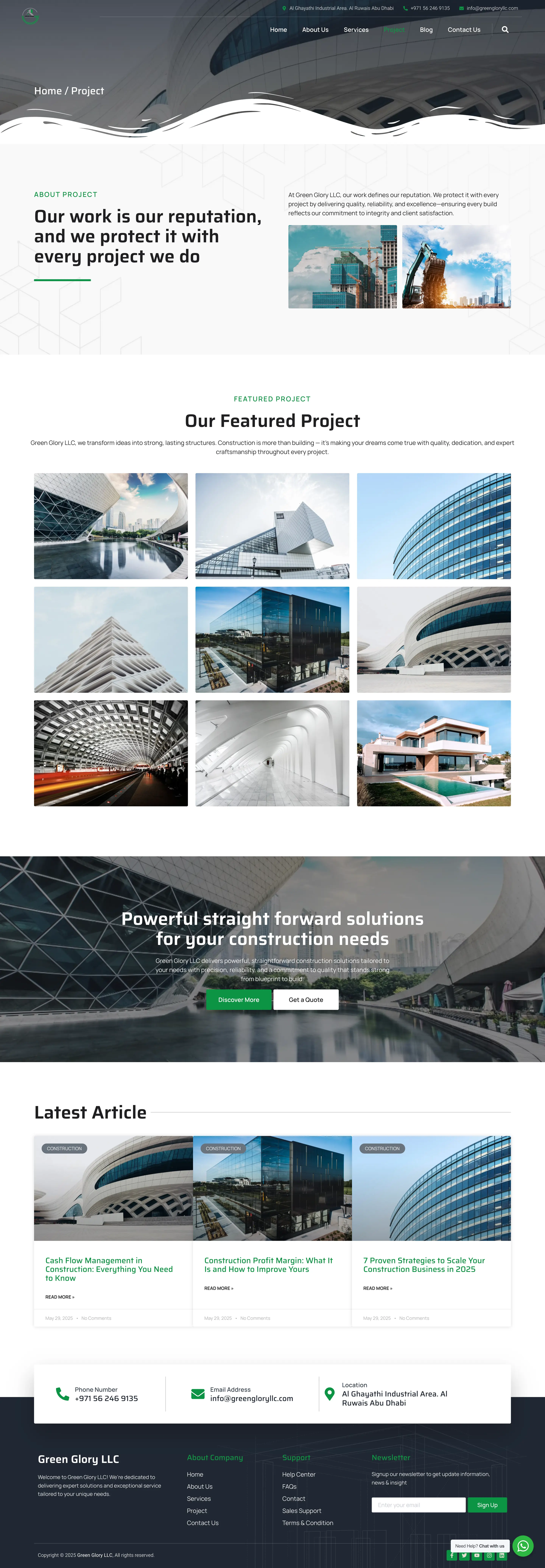 Green Glory LLC Corporate Website Design and Development by Apex Optimise