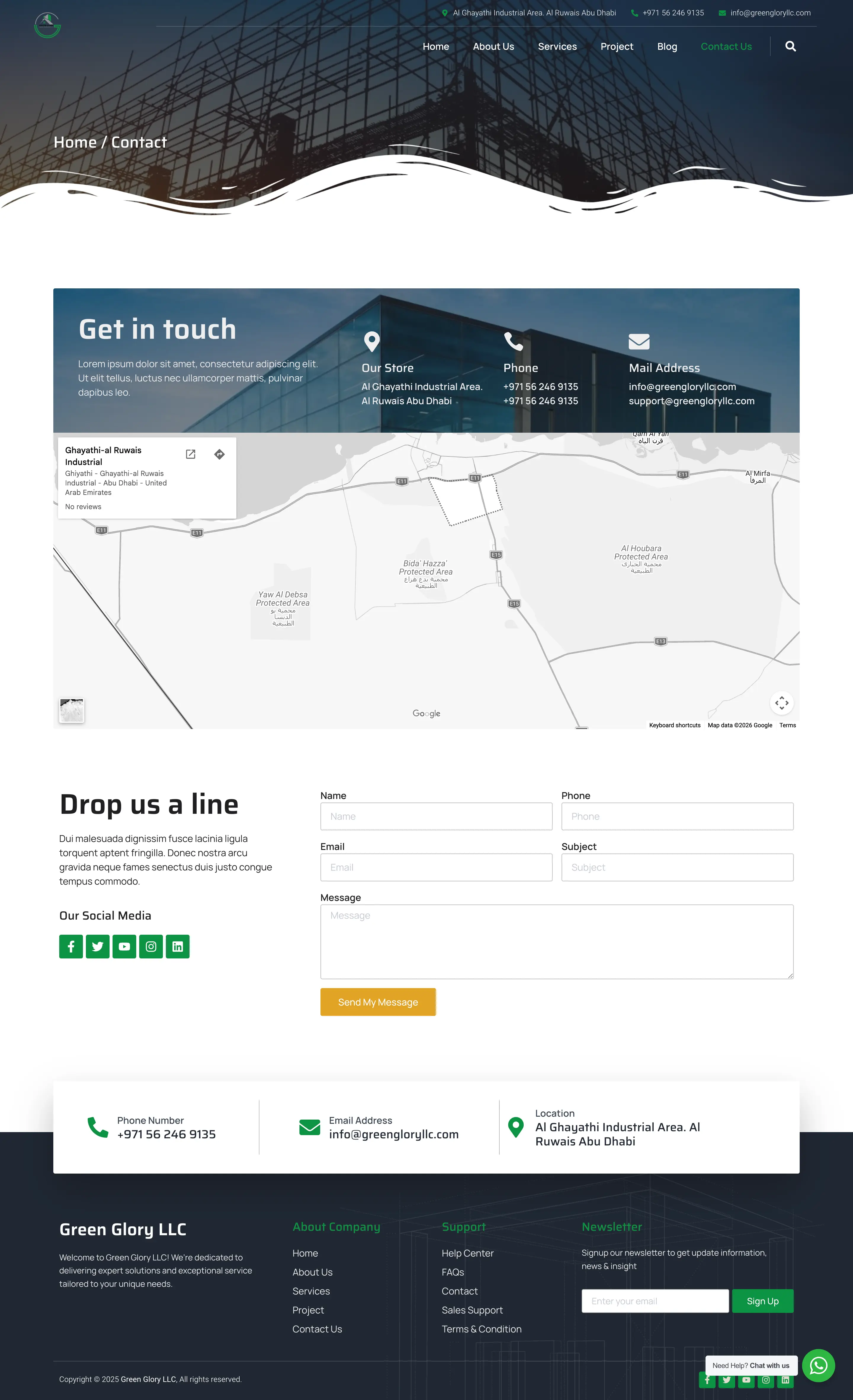 Green Glory LLC Corporate Website Design and Development by Apex Optimise