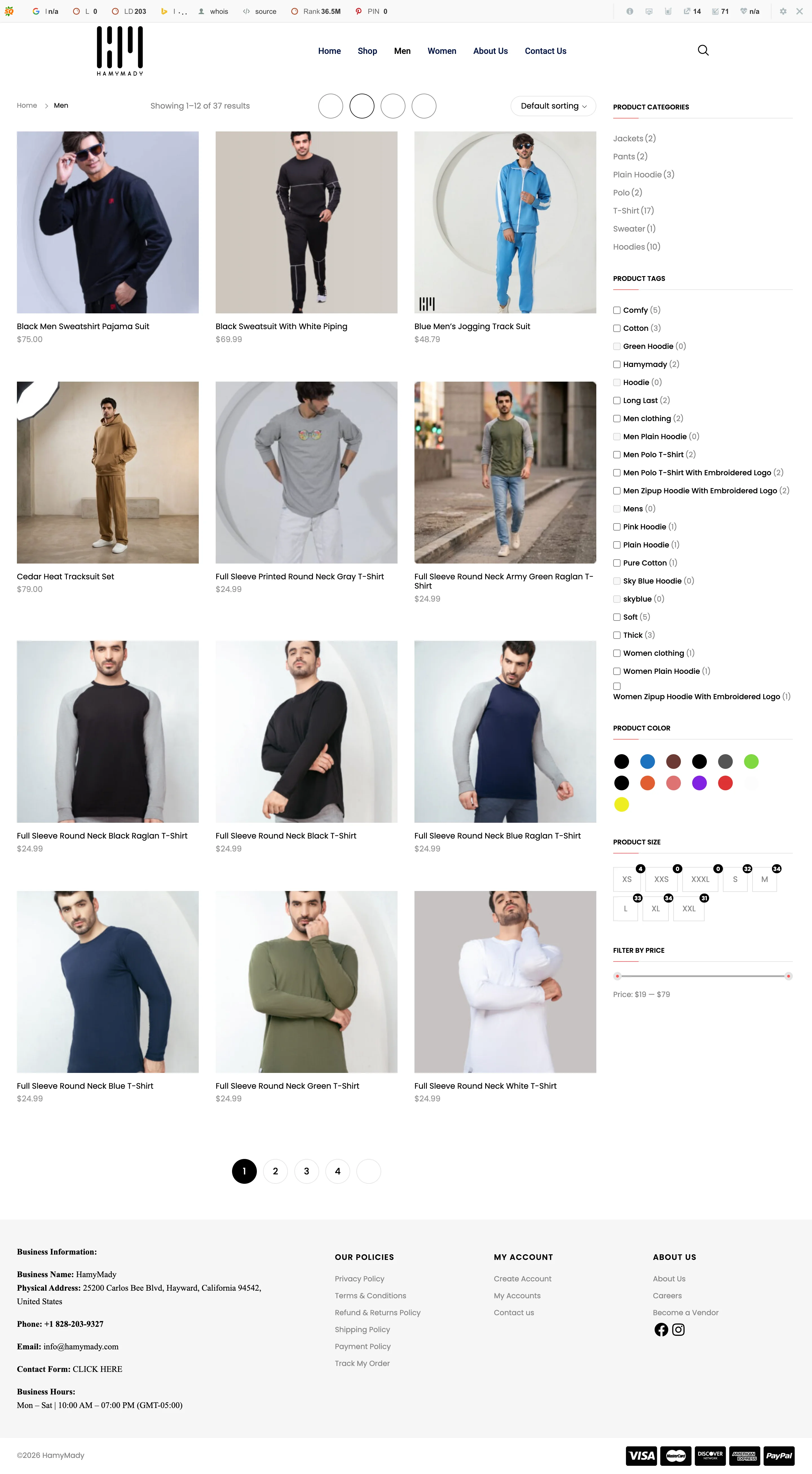 Hamy Mady online clothing store designed and developed by Apex Optimise